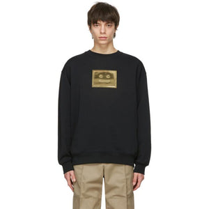 Acne Studios Black Metallic Patch Sweatshirt