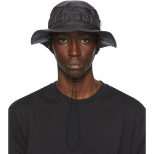 Acne Studios Black Plaque Bucket Hat