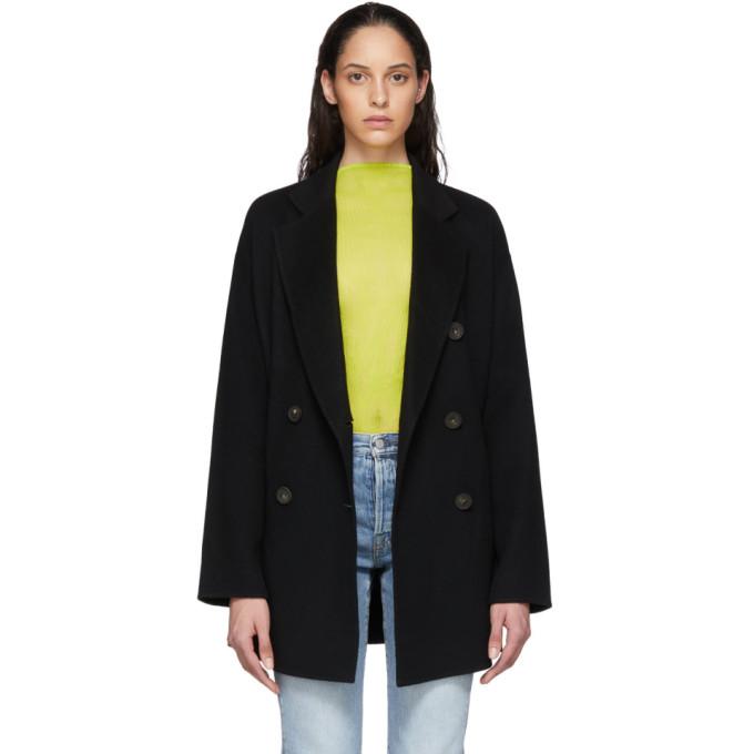 Acne Studios Black Wool Double-Breasted Coat