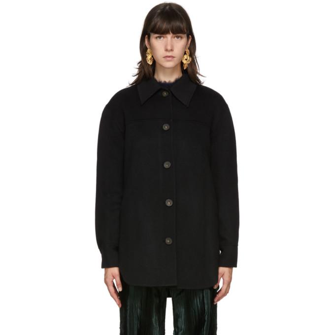 Acne Studios Black Wool Over Shirt Jacket