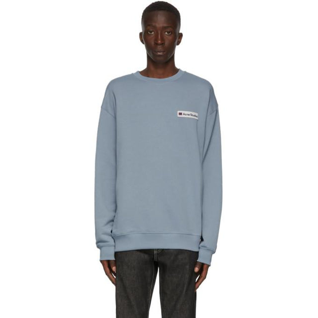 Acne Studios Blue Logo Patch Sweatshirt