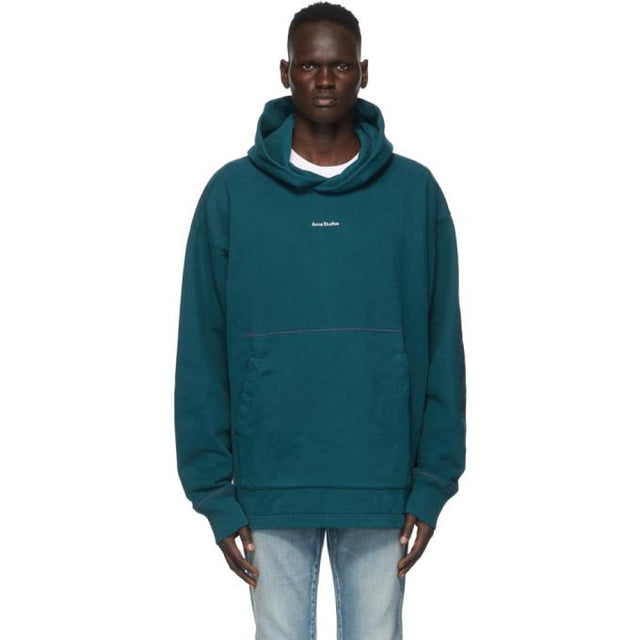 Acne Studios Blue Logo Stamp Hoodie