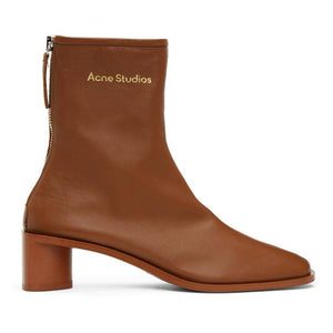 Acne Studios Brown Branded Heeled Boots