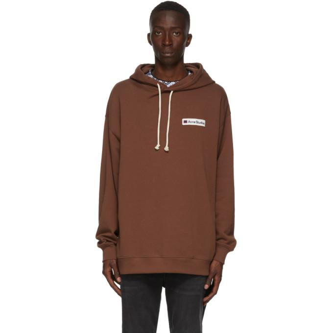 Acne Studios Brown Logo Patch Hoodie