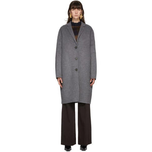 Acne Studios Grey Wool Single-Breasted Coat