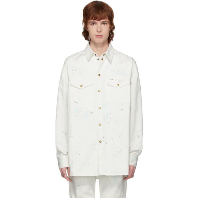 Acne Studios Off-White Painted Overshirt