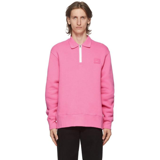 Acne Studios Pink Point Collar Oversized Sweatshirt