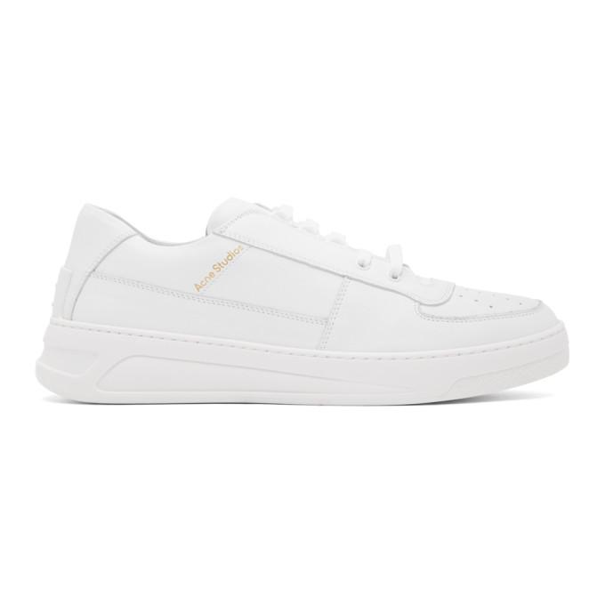 Acne Studios White Perey Lace-Up Sneakers