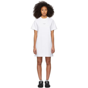 Acne Studios White Reverse Logo T-Shirt Dress