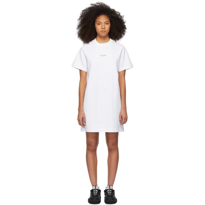 Acne Studios White Reverse Logo T-Shirt Dress