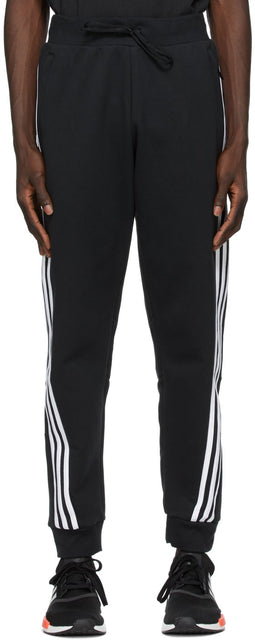 adidas Originals Black 3-Stripes Lounge Pants - Adidas Originals Pantalon Black 3 Stripes Lounge - 아디다스 원본 블랙 3 스트라이프 라운지 바지