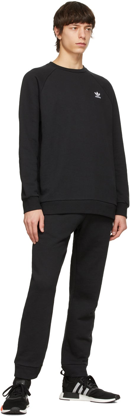 adidas Originals Black Trefoil Essentials Crewneck Sweatshirt