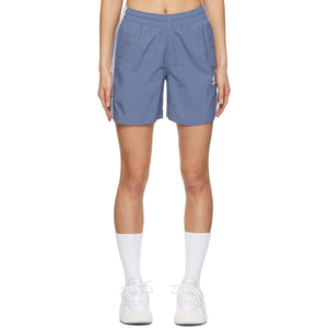adidas Originals Blue Adicolor Classics 3-Stripes Swim Shorts - Adidas Originals Blue Adicolor Classics 3-Stripes Short de bain - Adidas Originals Blue Adicolor Classics 3 줄무늬 수영 반바지
