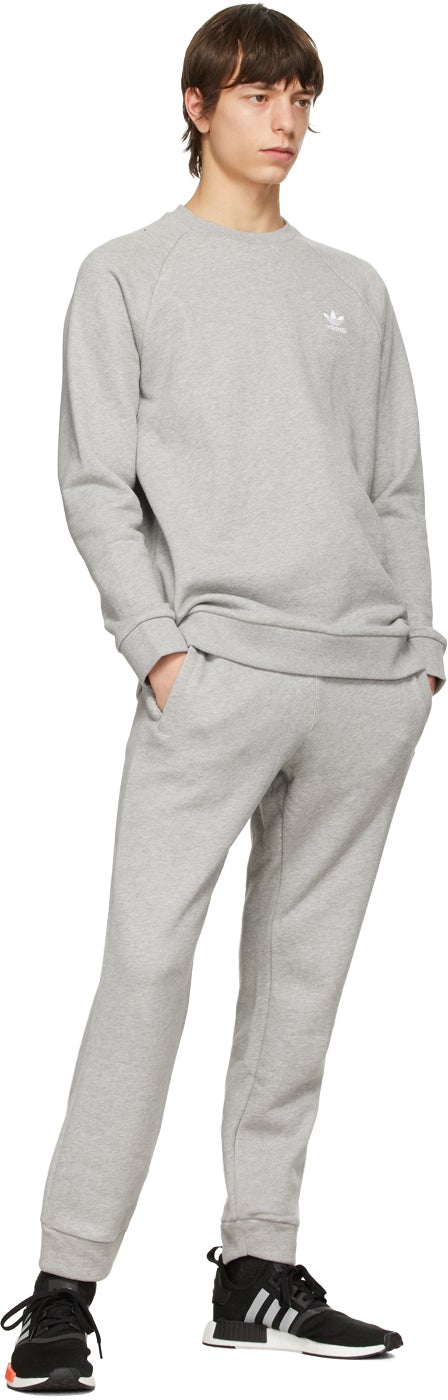 adidas Originals Grey Trefoil Essentials Crewneck Sweatshirt