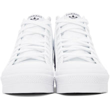 adidas Originals White Nizza Platform Mid Sneakers