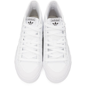 adidas Originals White Nizza Platform Mid Sneakers – BlackSkinny