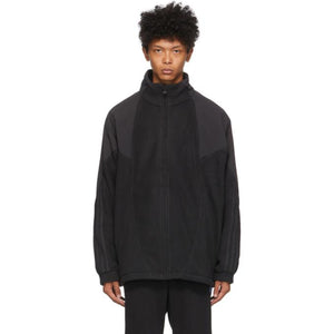 adidas Originals Black Polar Fleece Big Trefoil Jacket