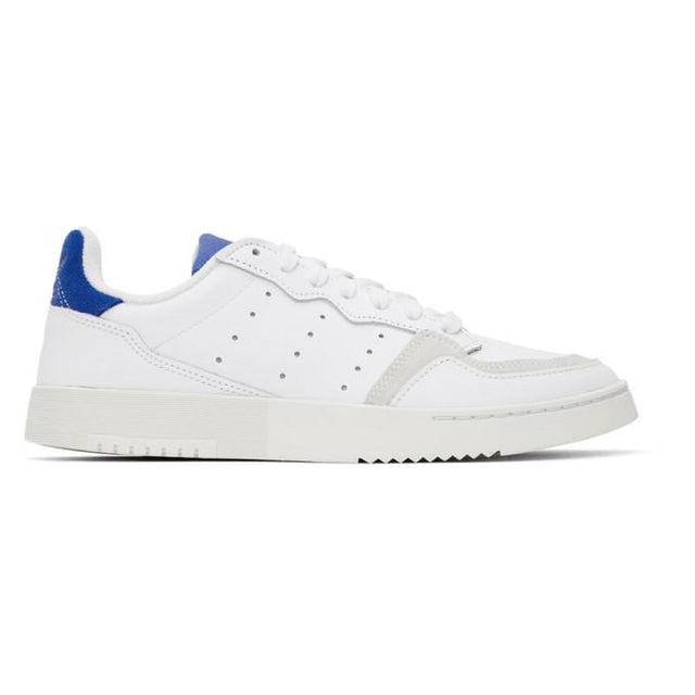 adidas Originals White and Blue Supercourt Sneakers