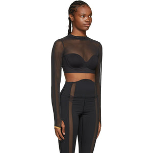 Adidas mesh crop store top long sleeve