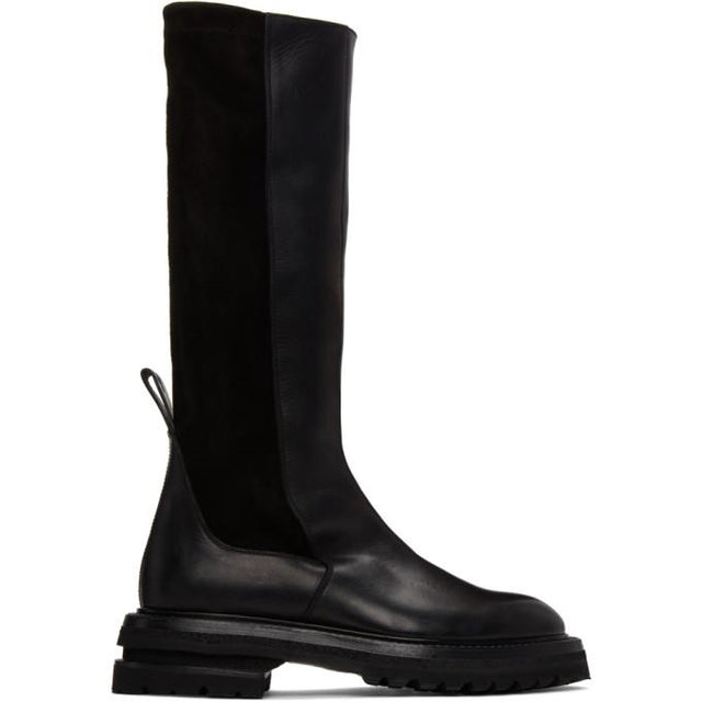 ADYAR SSENSE Exclusive Black Suede Lancer High Boots