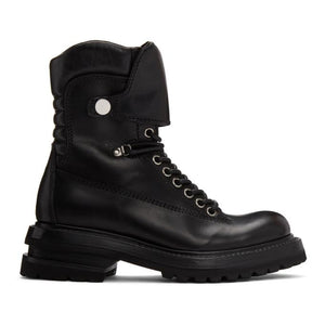 ADYAR SSENSE Exclusive Black Tanker Combat Boots