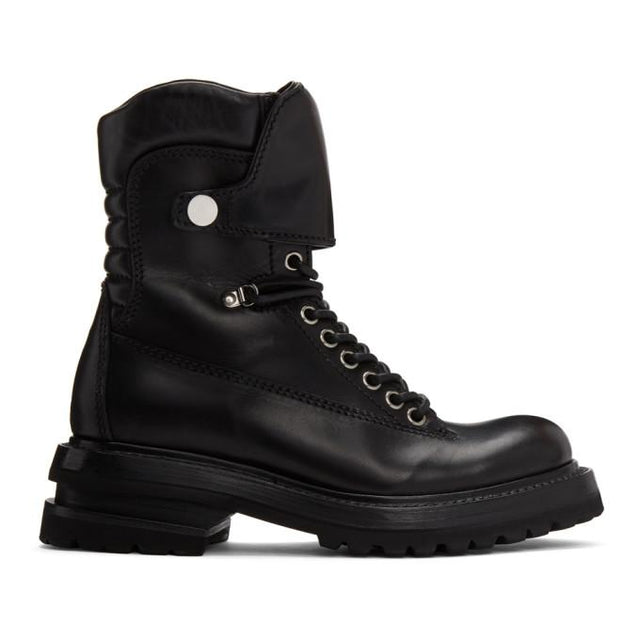 ADYAR SSENSE Exclusive Black Tanker Combat Boots