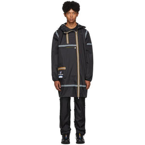 Afterhomework Black K-Way Edition Eiffel Multi Pocket Raincoat