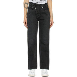 AGOLDE Black Criss Cross Upsized Jeans