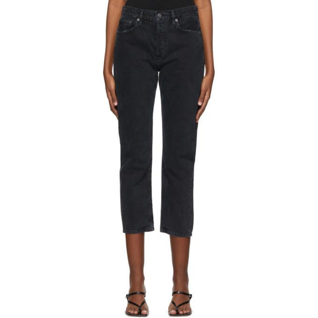 AGOLDE Black Parker Easy Straight Fit Jeans