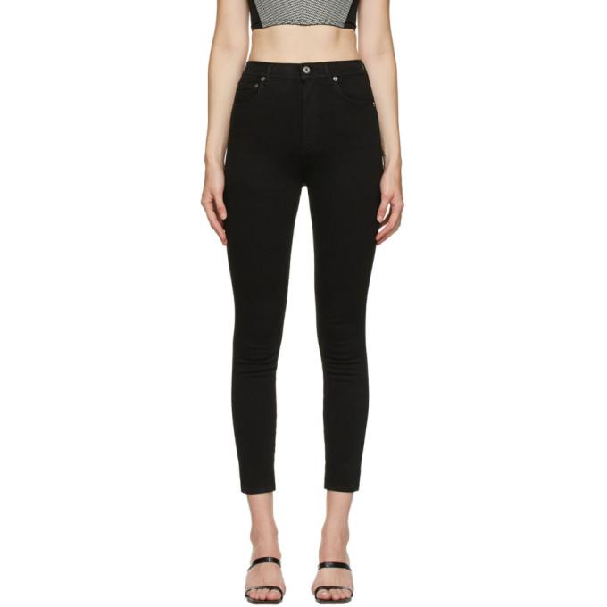 AGOLDE Black Roxanne Super High Rise Skinny Jeans