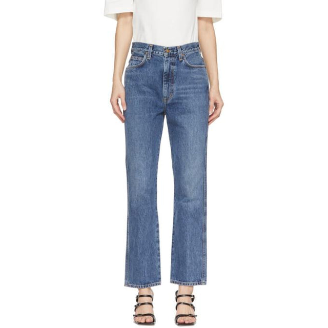 AGOLDE Blue Pinch Waist High Rise Kick Jeans