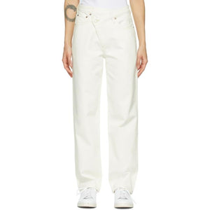 AGOLDE White Criss Cross Upsized Jeans