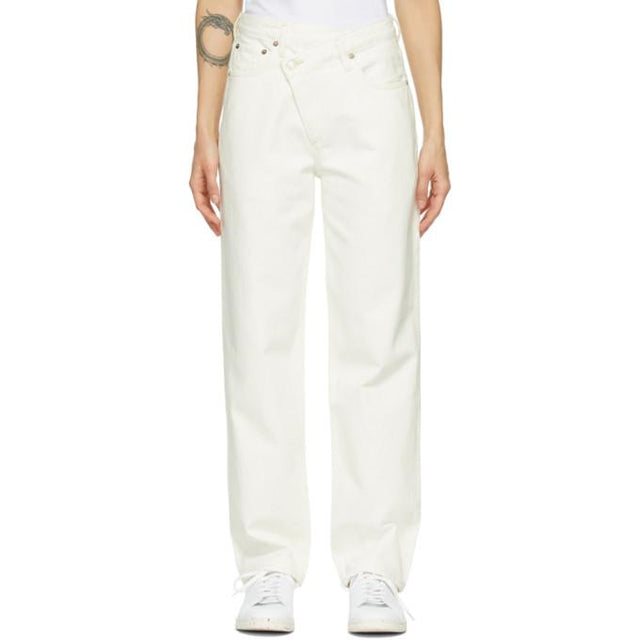 AGOLDE White Criss Cross Upsized Jeans