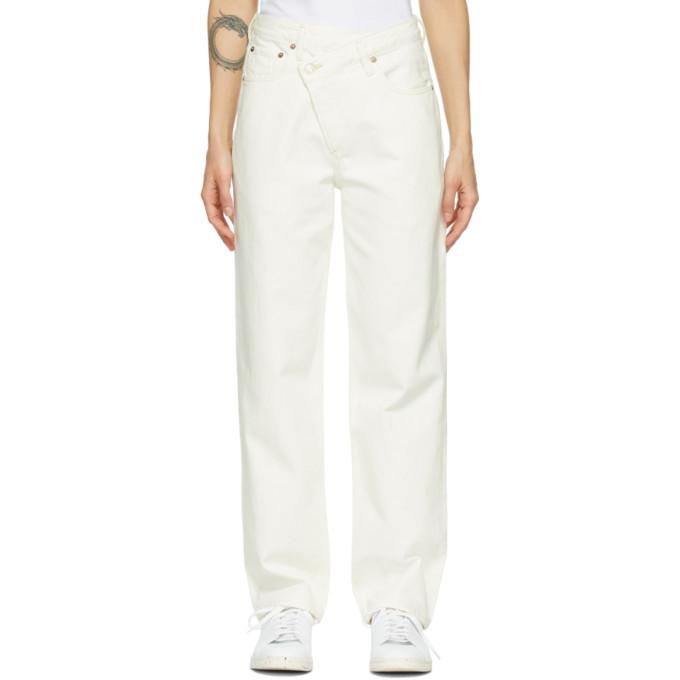 AGOLDE White Criss Cross Upsized Jeans