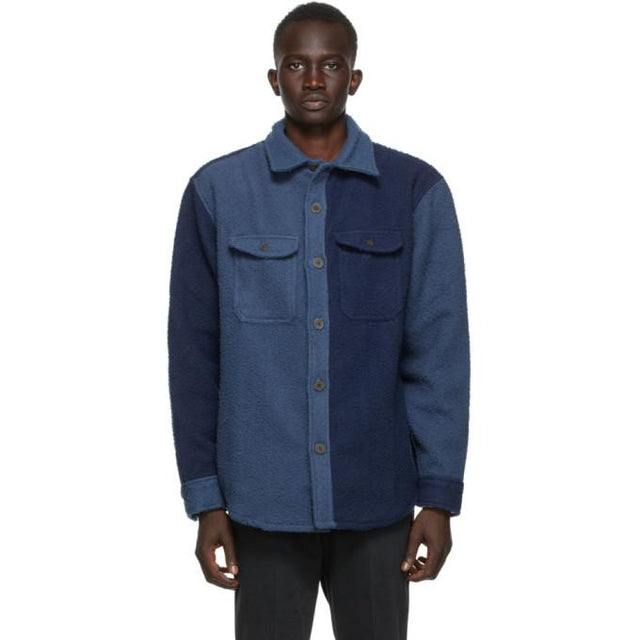 Aime Leon Dore Blue Casentino Wool Shirt