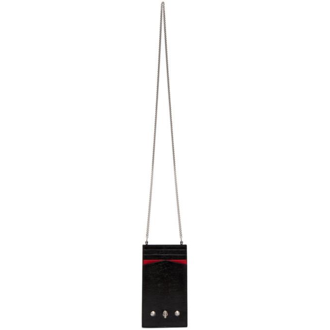 Alexander McQueen Black and Red iPhone Case Bag