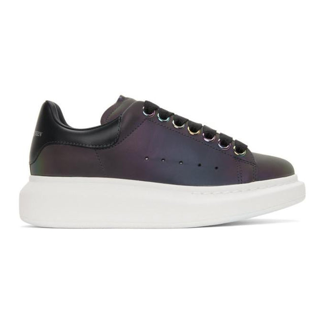 Alexander McQueen Black Iridescent Oversized Sneakers
