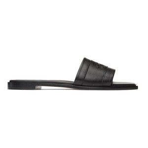 Alexander McQueen Black Leather Signature Slides