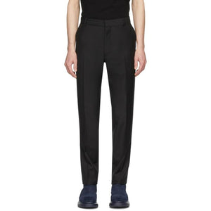 Alexander McQueen Black Selvedge Wool and Mohair Trousers