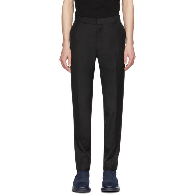 Alexander McQueen Black Selvedge Wool and Mohair Trousers