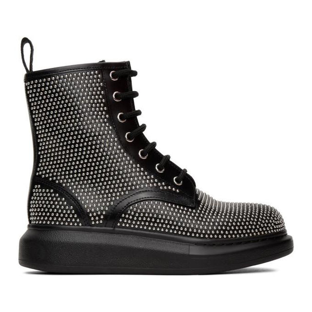 Alexander McQueen Black Studded Boots