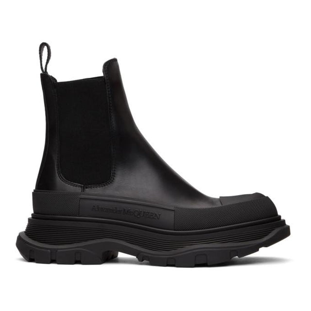 Alexander McQueen Black Tread Slick Chelsea Boots