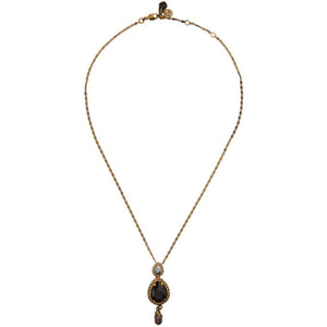 Alexander McQueen Gold Jewelled Droplet Pendant Necklace