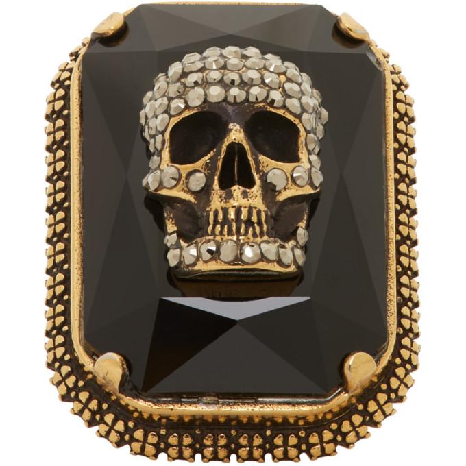 Alexander McQueen Gold Skull Ring