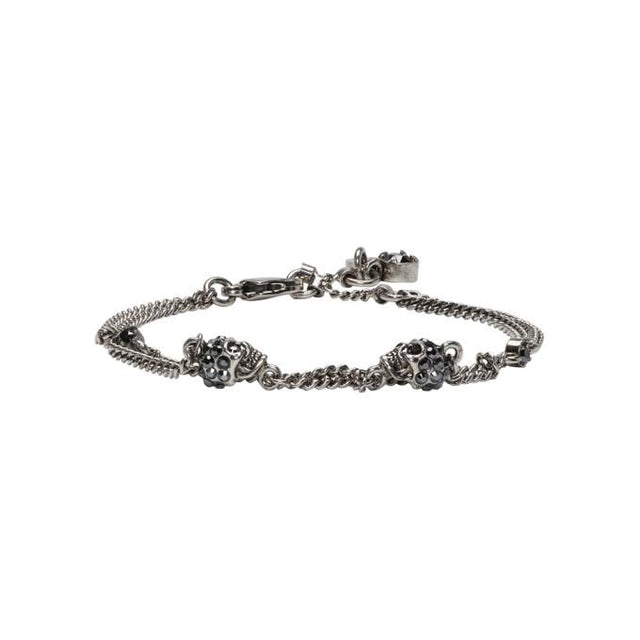 Alexander McQueen Gunmetal Multi Chain Bracelet