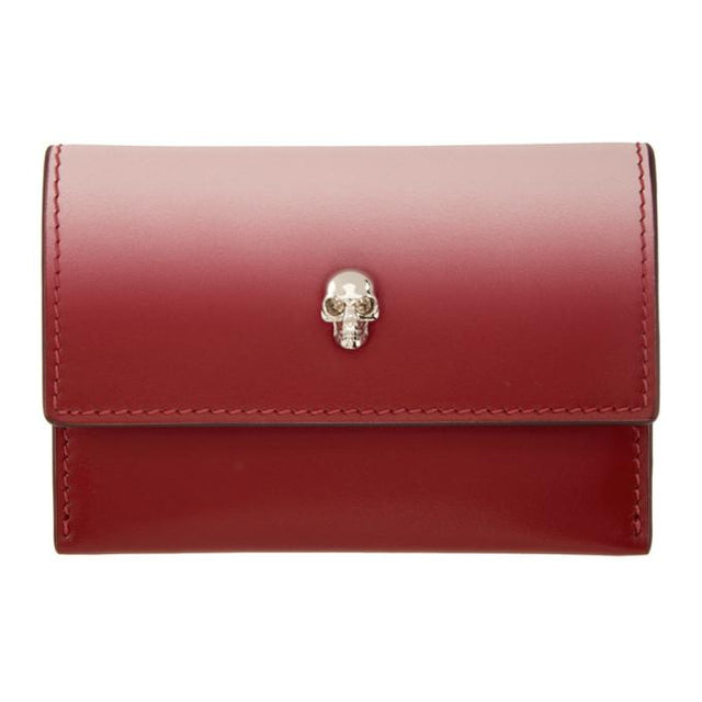 Alexander McQueen Pink and Red Skull Envelope Card Holder