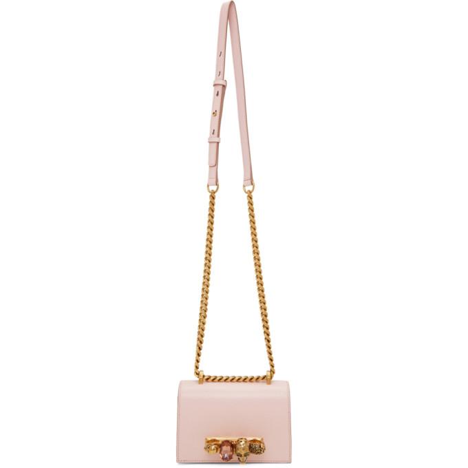 Alexander McQueen Pink Jewelled Mini Satchel