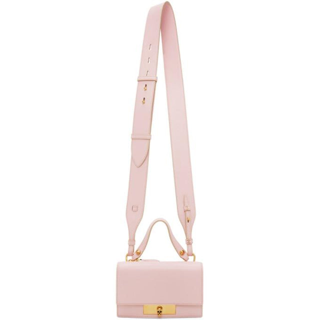 Alexander McQueen Pink Small Skull Lock Bag