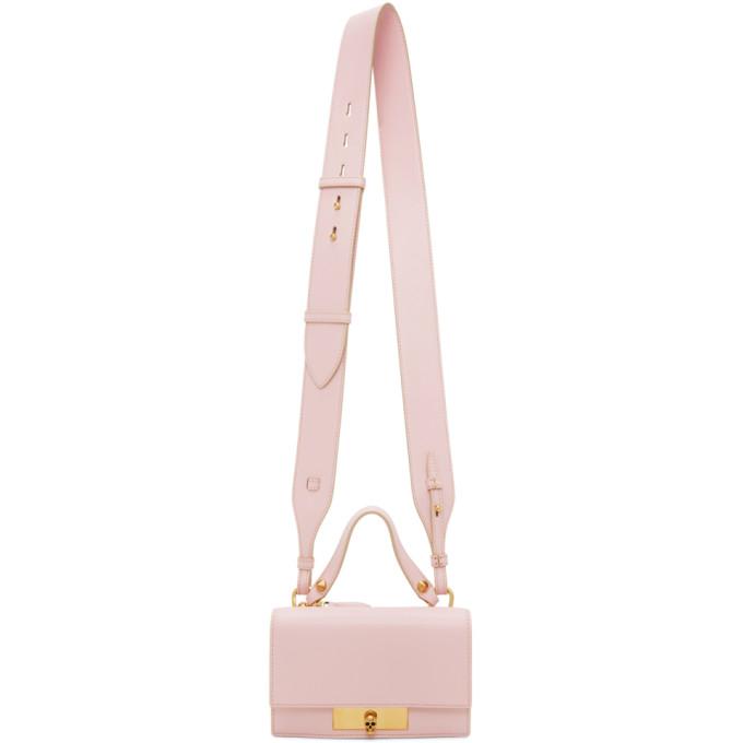 Alexander McQueen Pink Small Skull Lock Bag