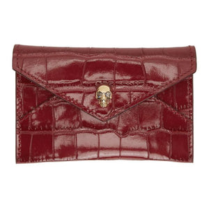 Alexander McQueen Red Skull Envelope Card Holder